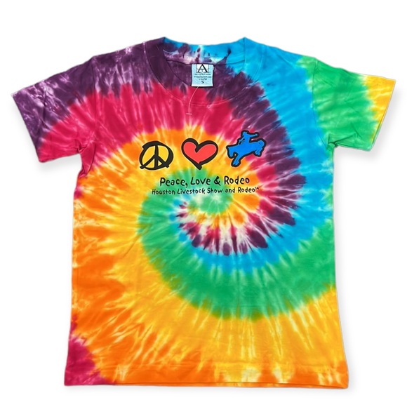 Houston Livestock Show and Rodeo tie-dye t shirt youth - Picture 2 of 9